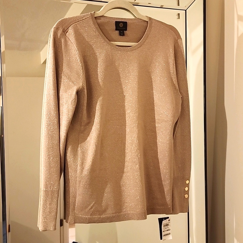 JM Collection Petite Champaigne Sweater Womens PM